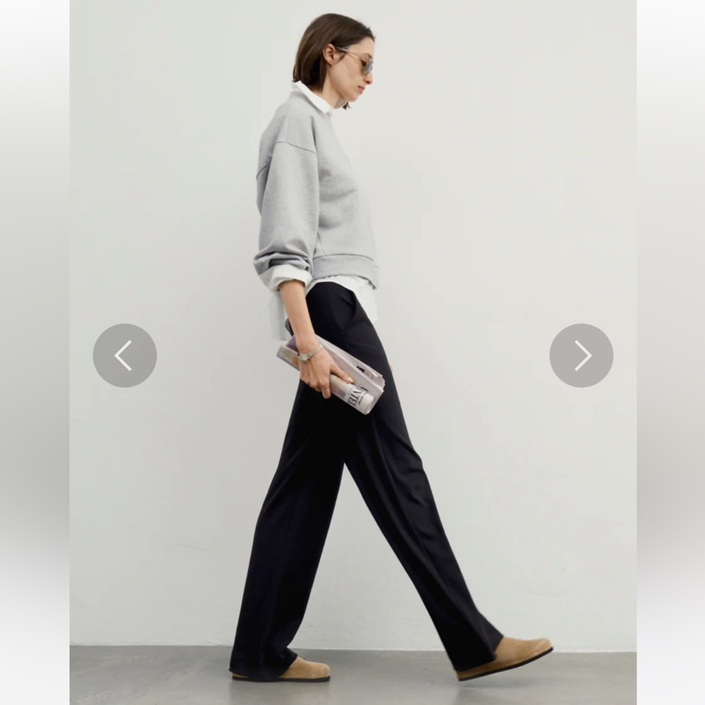 AYR Black Wide-Leg Pants
